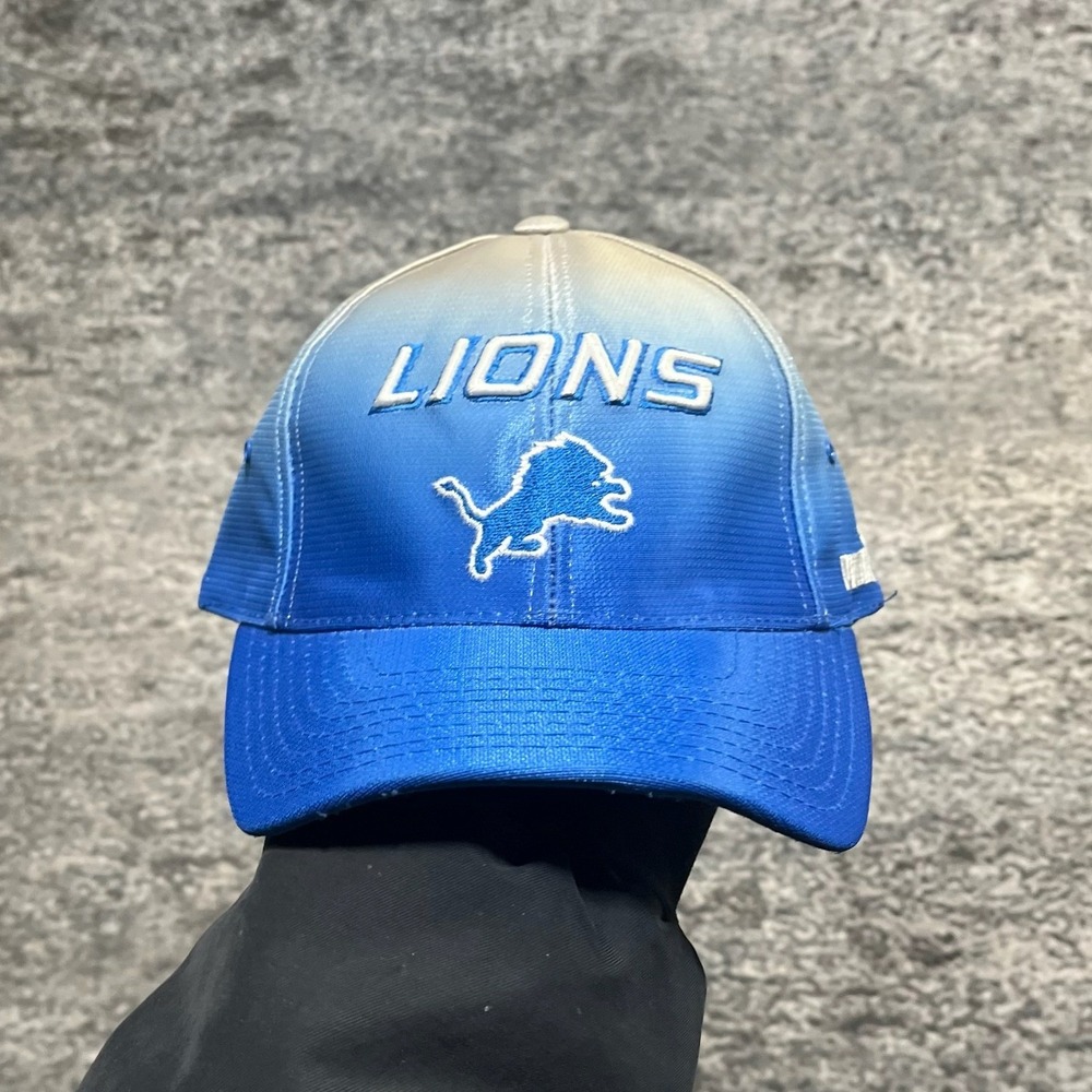 Vintage Detroit Lions Puma Hat NFL‎ Pro Line Blue Gray Adjustable Sports 90s